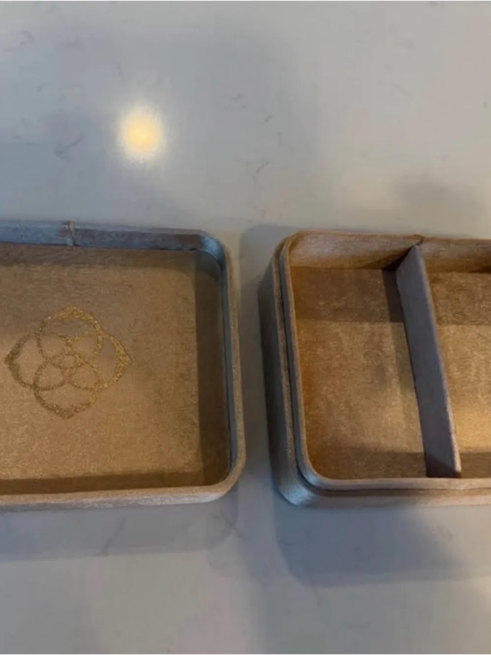 Kendra Scott Metallic Rose Gold Travel Jewelry Case